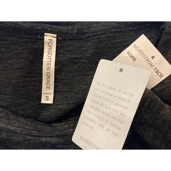 Forgotten Grace Brushed Hacci Pullover Tunic Top Sz LARGE in Dark Charcoal NWT - Picture 6 of 7